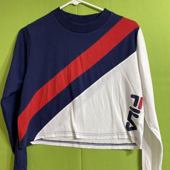 FILA‎ Blue Women's Blue, Red, White Graphic Pullover Sweatshirt Sz S - Picture 2 of 11